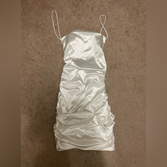 Better Be Shimmering White Mini Dress size medium - Picture 2 of 10